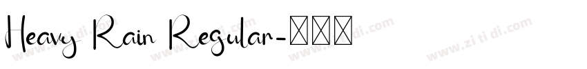 Heavy Rain Regular字体转换